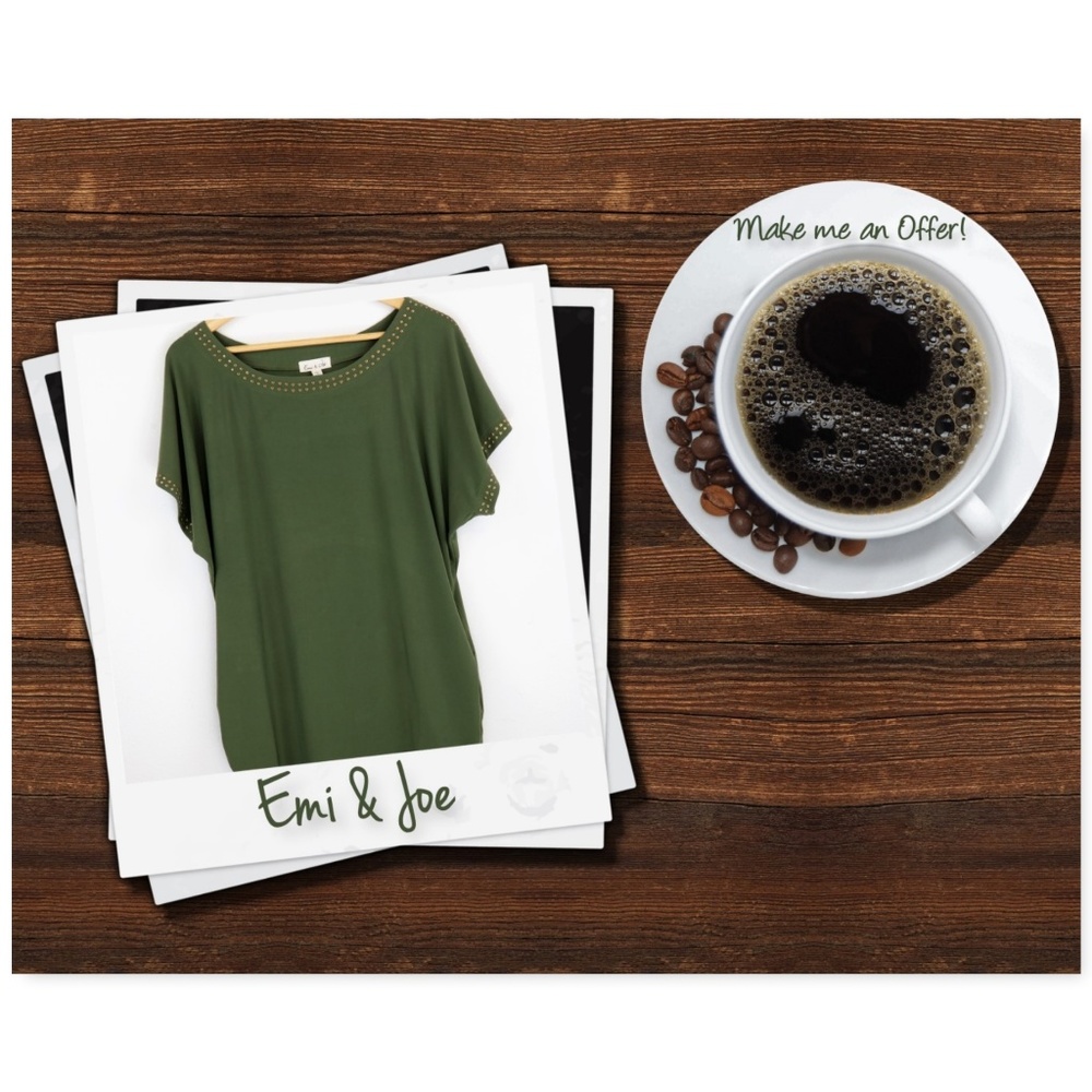 Emi & Joe! Green Blouse Size Large